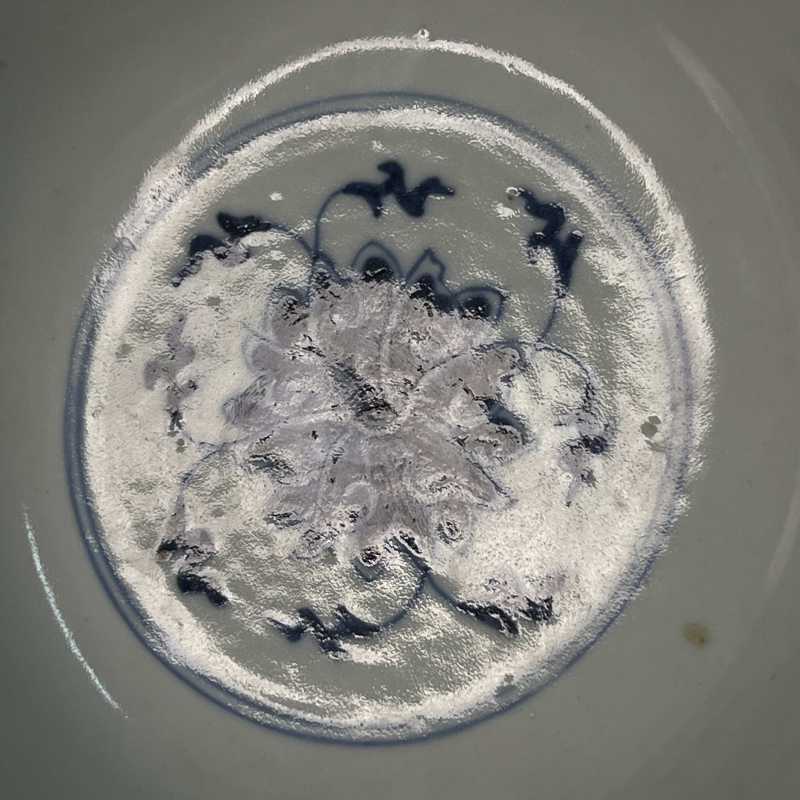 清光绪 青花缠枝莲纹碗一对 - 图8