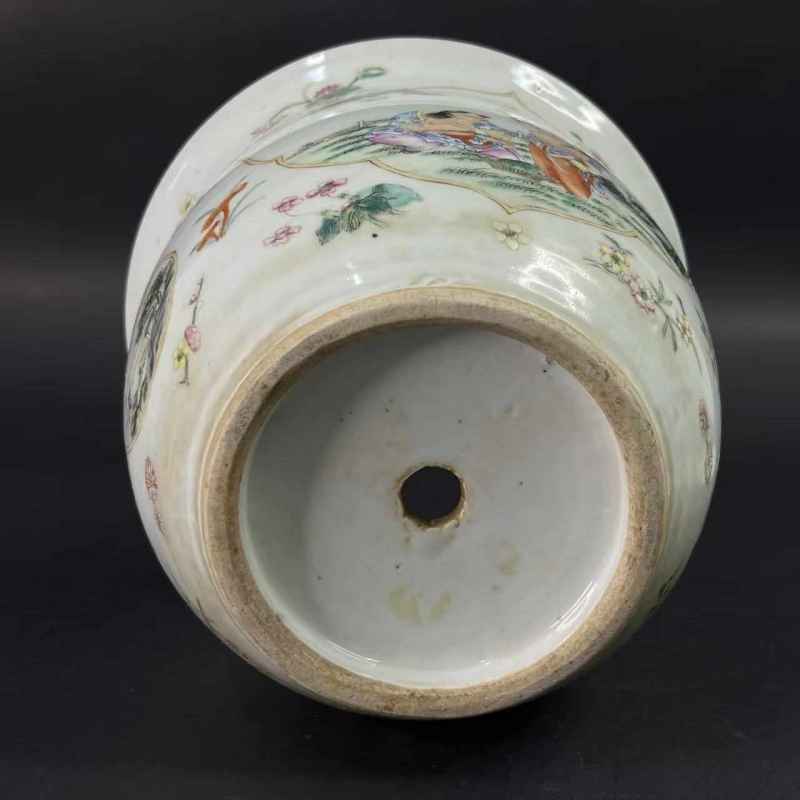 清光绪 粉彩开窗和合二仙花盆 - 图9