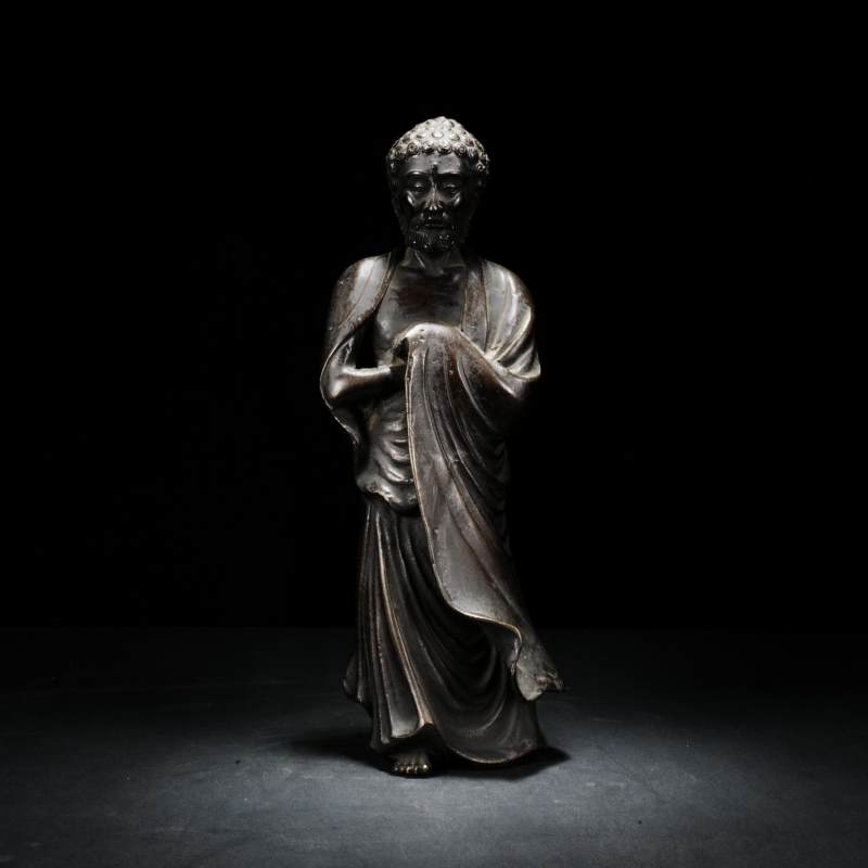 清代 铜达摩祖师立像