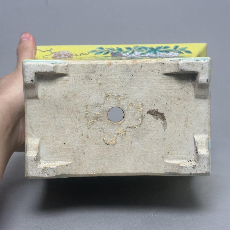 清光绪 粉彩大雅斋花盆一对 - 图7