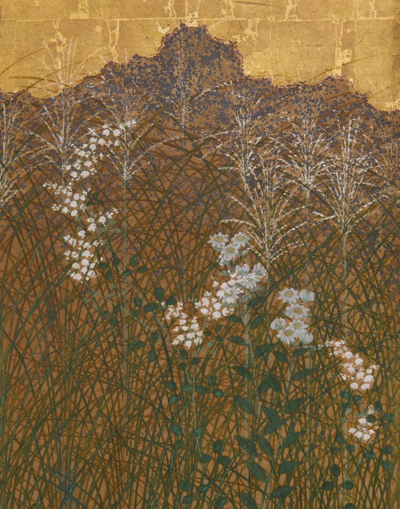Anonymous, Moon over Musashi Moor, Edo period, early 17th century | 武蔵野図屏風　江戸時代前期　17世紀初頭 - 图5