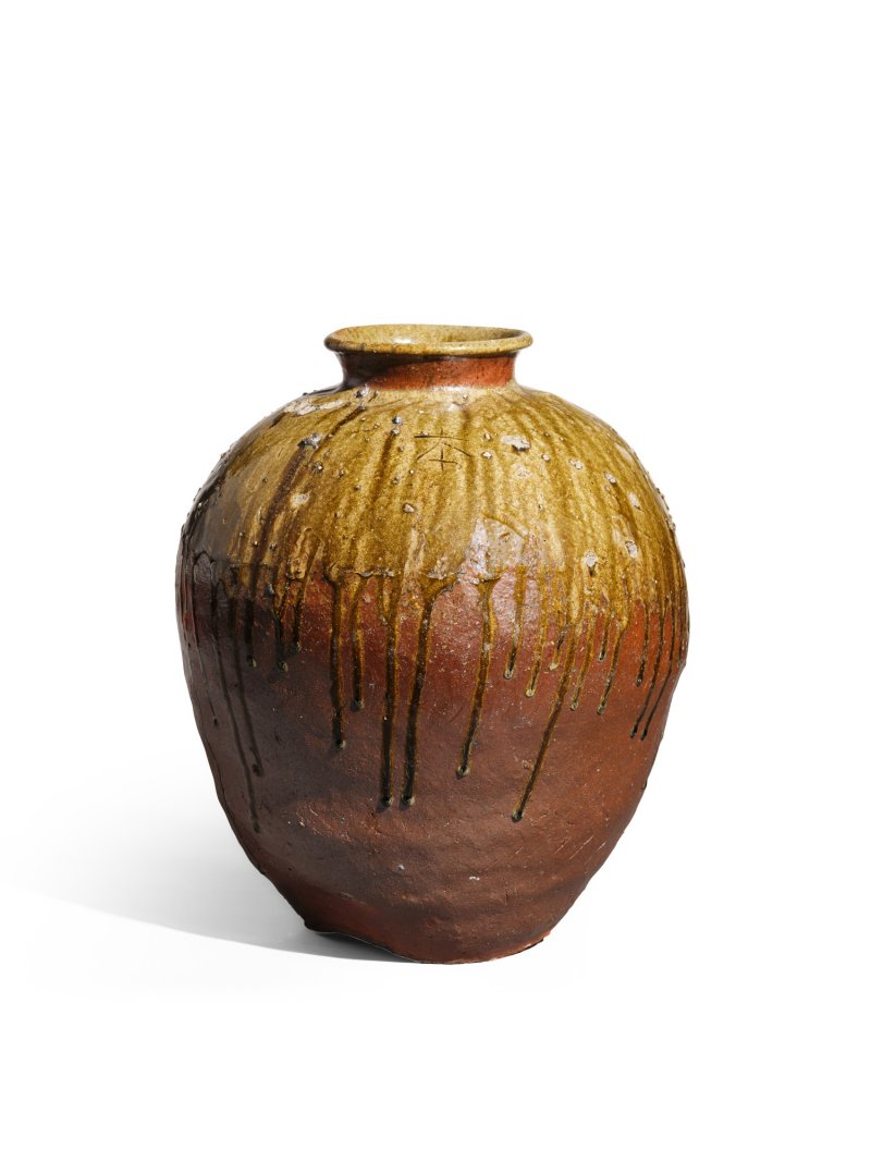 A large stoneware storage jar, Echizen ware, Muromachi period, 15th century | 自然釉大壺　越前古窯　室町時代　15世紀 - 图1