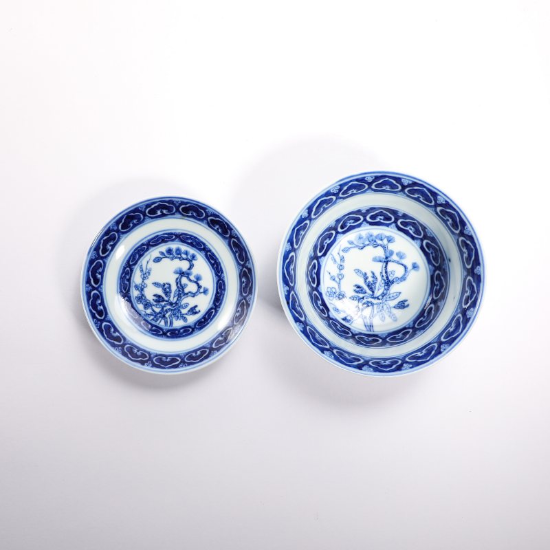 清光绪 青花御题诗纹茶碗 - 图3