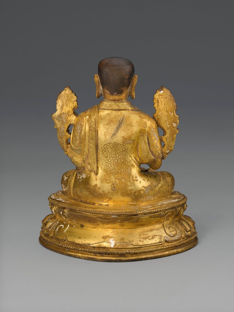 十七世紀末/十八世紀初 鎏金銅宗喀巴坐像  LATE 17TH-EARLY 18TH CENTURY - 图2