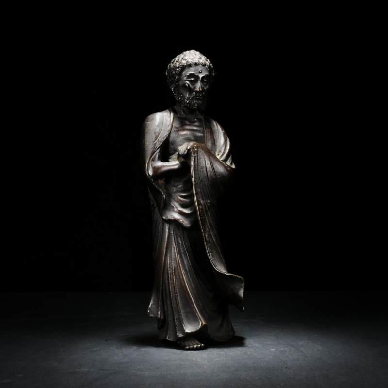 清代 铜达摩祖师立像 - 图3