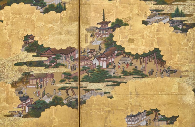 Anonymous, Scenes in and around the Capital (Rakuchu rakugai zu), Edo period, 17th century | 洛中洛外図屏風　江戸時代前期　17世紀 - 图5