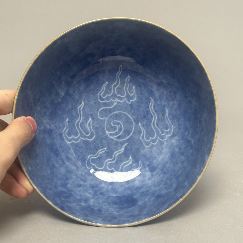 清中期 青花留白龙纹碗 - 图8