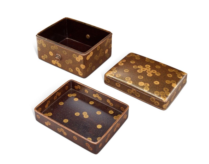 A lacquer tebako [box for personal accessories], Muromachi period, 16th century | 梅花散蒔絵手箱　室町時代　16世紀 - 图5