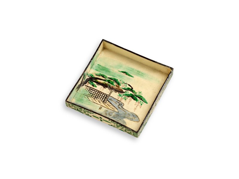 A set of ten enamelled stoneware dishes, Signed on the base Kenzan (Ogata Kenzan, 1663-1743), Kenzan ware, Kyoto, Edo period, 18th century | 尾形乾山　色絵絵替角皿　10各　江戸時代中期　18世紀前半 - 图21