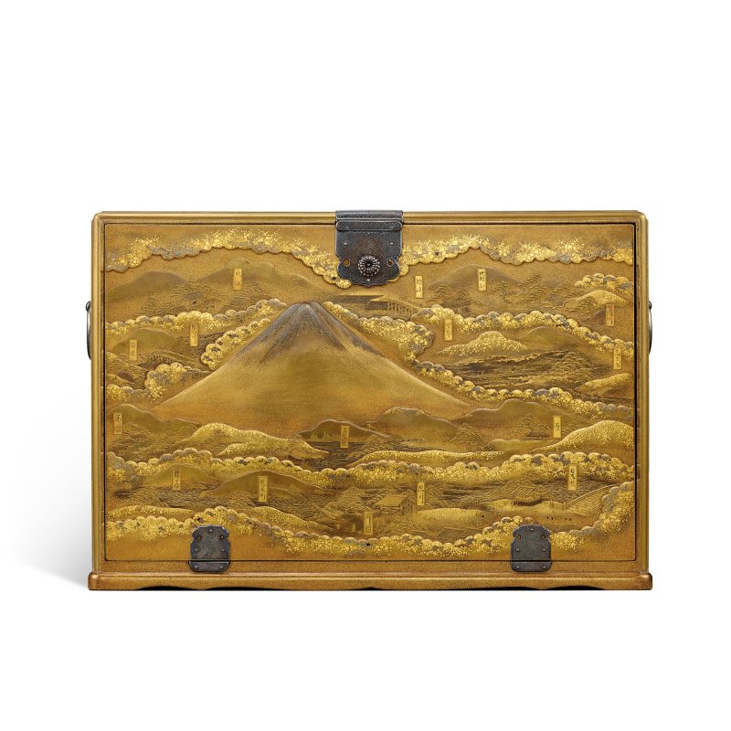 A lacquer kodansu [small cabinet], Edo period, 19th century | 東海道五十三次蒔絵箪笥　江戸時代末期　19世紀 - 图3