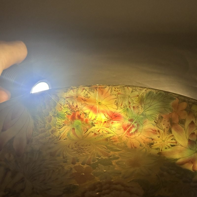 清光绪 粉彩百花不落地盘 - 图9