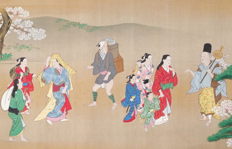 Miyagawa Choshun (1683-1753), Street performers in spring, Edo period, early 18th century |  宮川長春　遊楽図巻　江戸時代中期　18世紀前半 - 图6