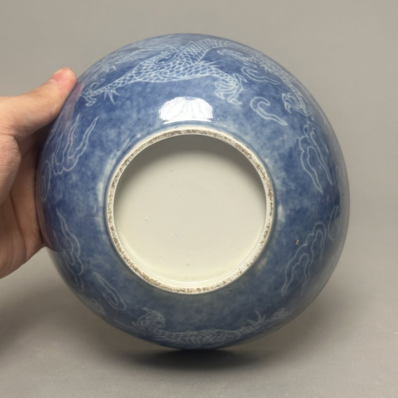 清中期 青花留白龙纹碗 - 图9