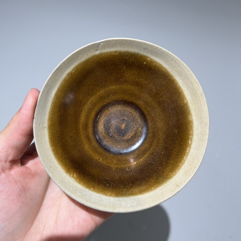 明代 白覆轮酱釉茶盏 - 图4