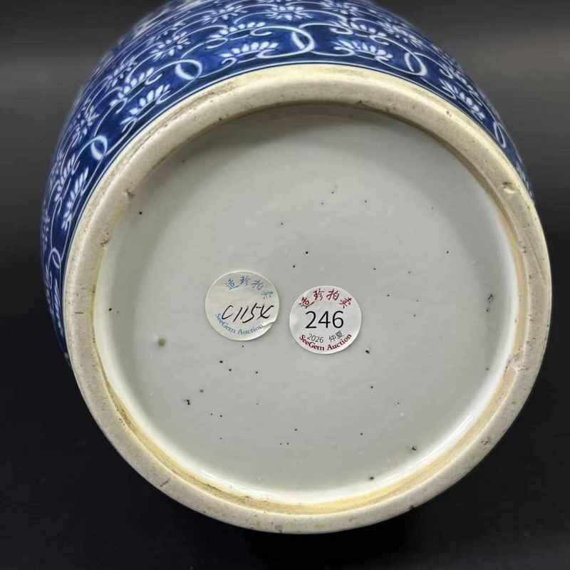 清康熙 青花龙穿花卉纹灯笼瓶 - 图11
