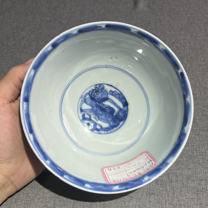 清康熙青花瑞兽纹碗 - 图7