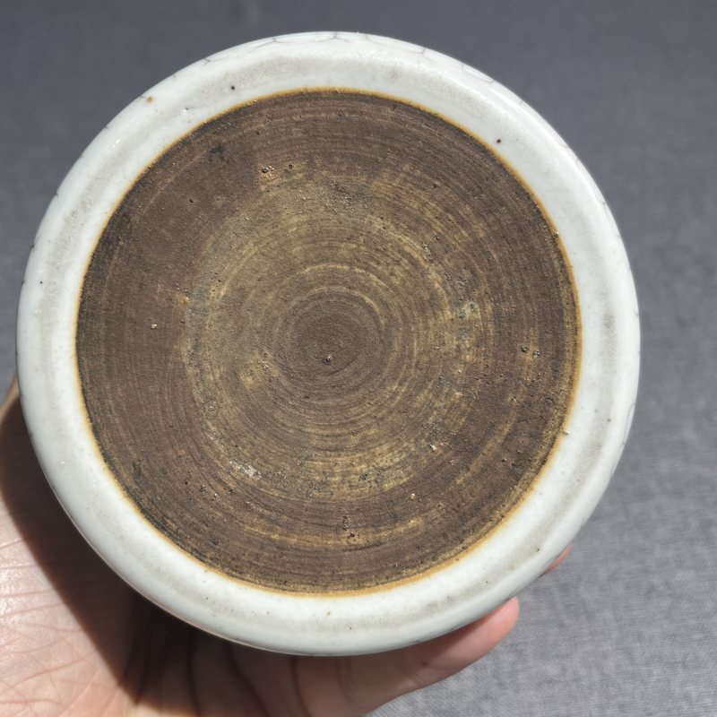 清雍正哥釉笔筒 - 图8