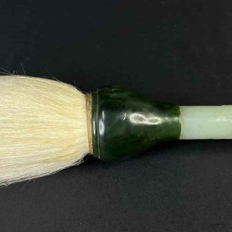 清乾隆 白玉竹节纹毛笔 - 图3
