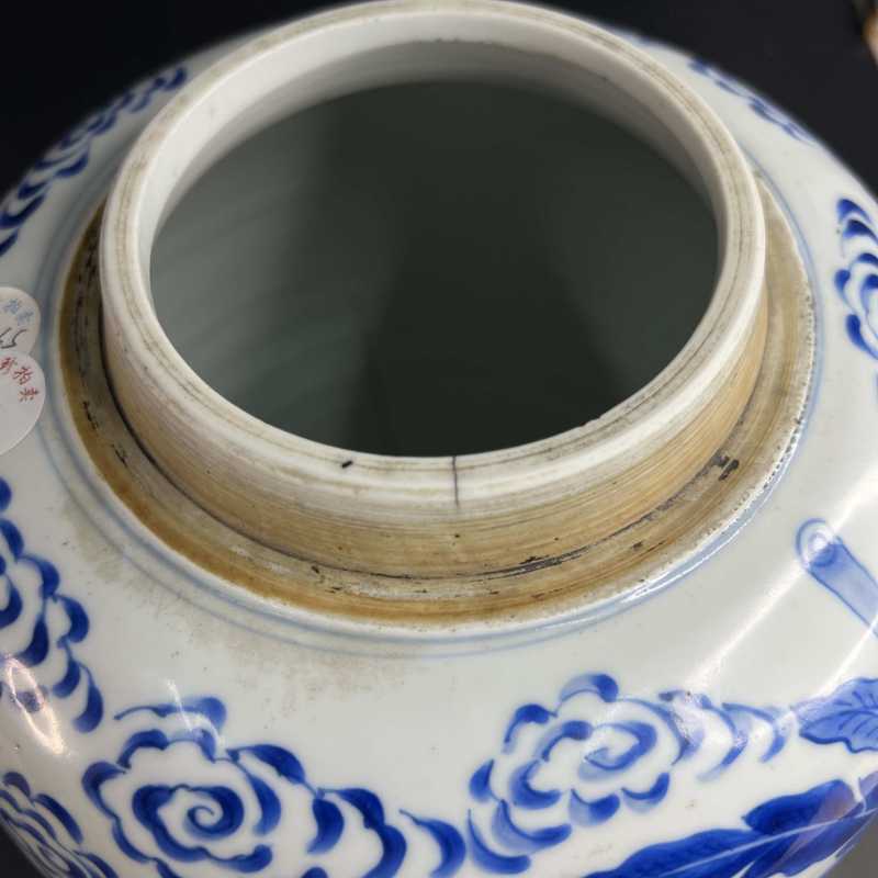 清康熙 青花麒麟送子纹罐 - 图10