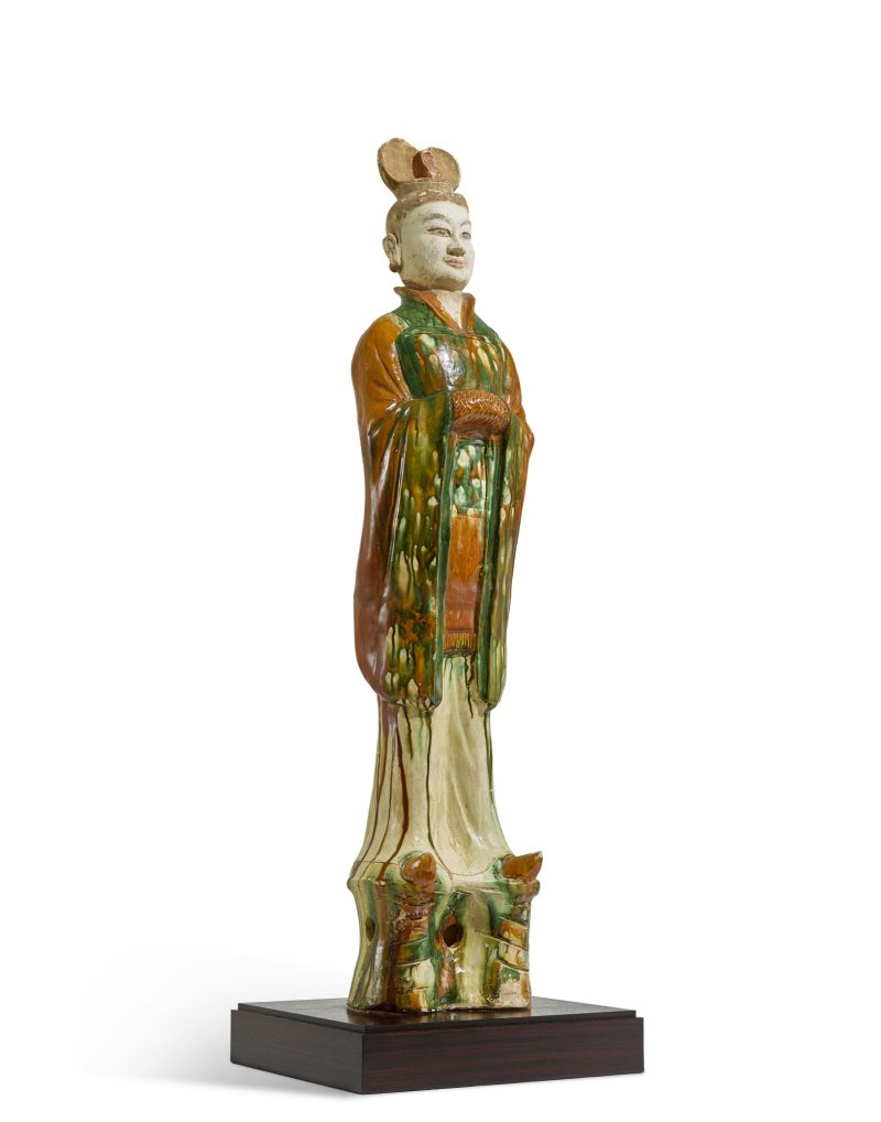 A sancai figure of an official, Tang dynasty | 唐　三彩文官俑 - 图3