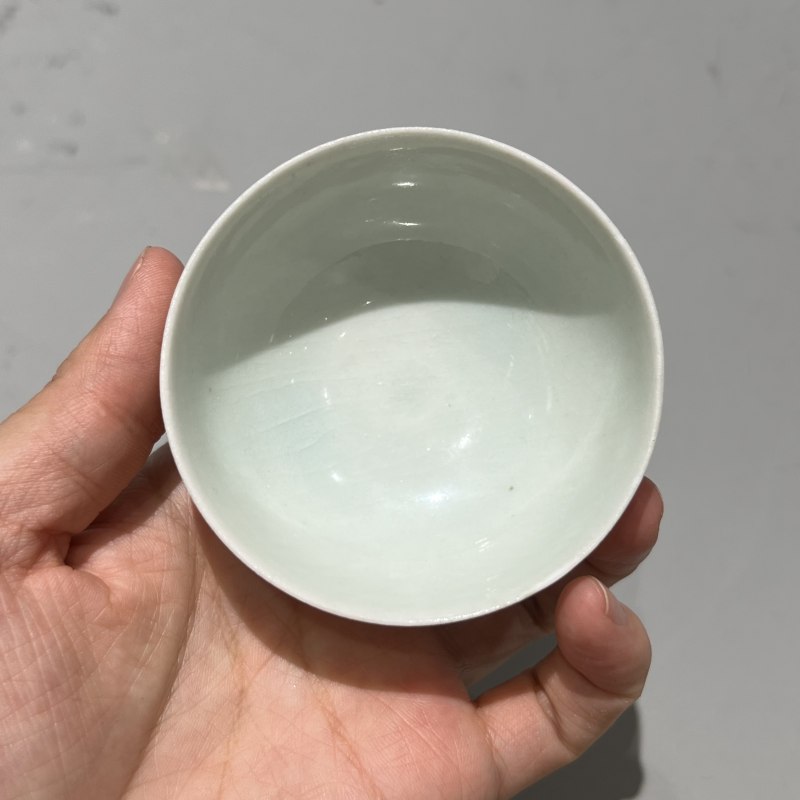 明代 青白釉盏、托一套 - 图9