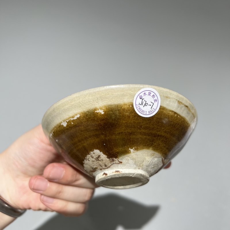 明代 白覆轮酱釉茶盏 - 图5