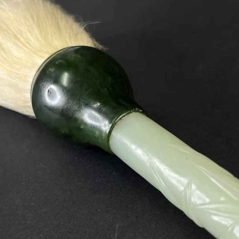 清乾隆 白玉竹节纹毛笔 - 图4
