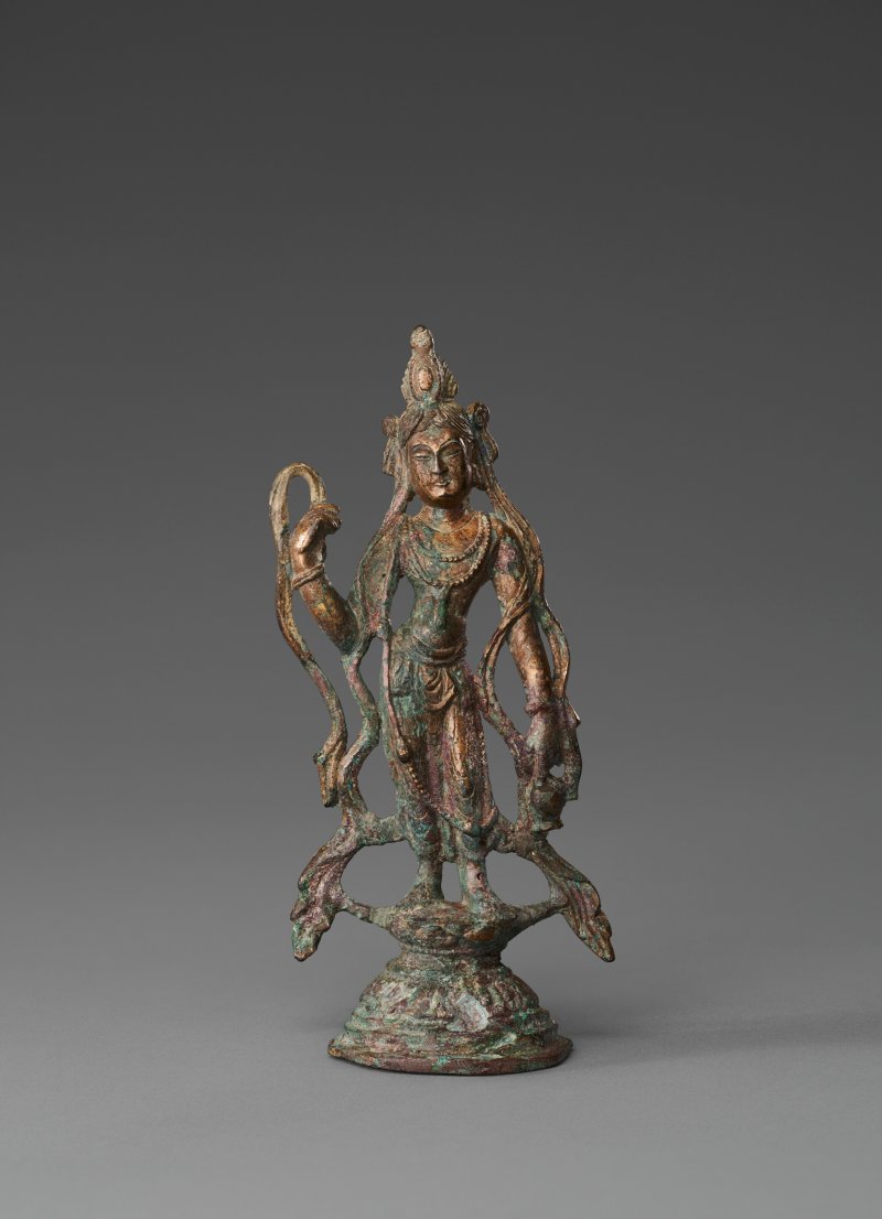 唐 鎏金銅觀音立像  TANG DYNASTY (AD 618-907) - 图1