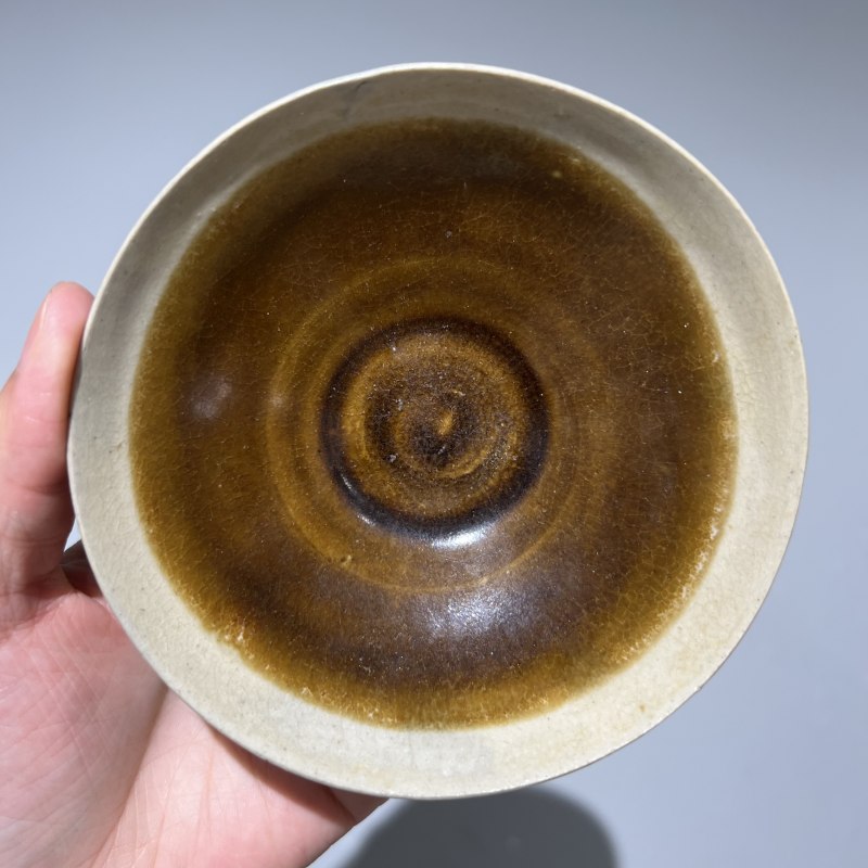 明代 白覆轮酱釉茶盏 - 图6