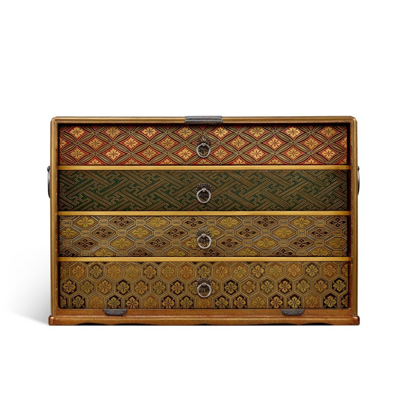 A lacquer kodansu [small cabinet], Edo period, 19th century | 東海道五十三次蒔絵箪笥　江戸時代末期　19世紀 - 图8