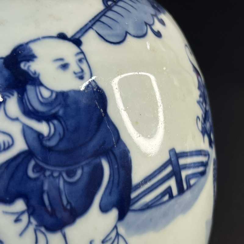 清 青花麒麟送子纹小罐 - 图9