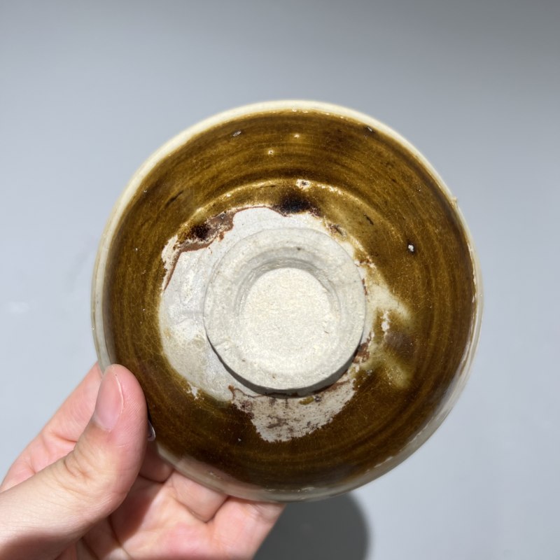 明代 白覆轮酱釉茶盏 - 图7
