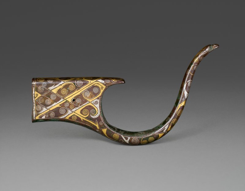 戰國 公元前四/三世紀 錯金銀銅弩托  WARRING STATES PERIOD, 4TH-3RD CENTURY BC - 图2