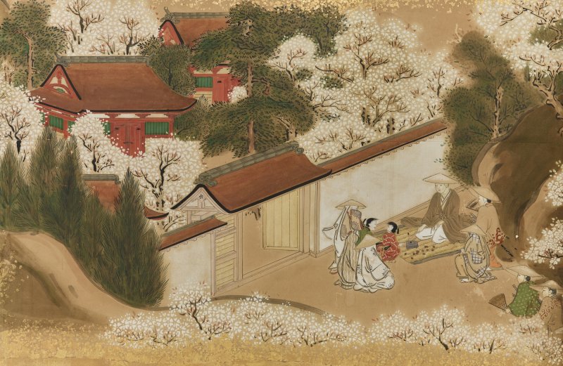 Anonymous, Scenes of Pleasure and Merriment at Mount Yoshino (Yoshinoyama yuraku zu), Sealed Morifuji, Edo period, late 17th – early 18th century |  吉野花見図屏風　守藤印　江戸時代前～中期　17世紀後半～18世紀初頭 - 图8