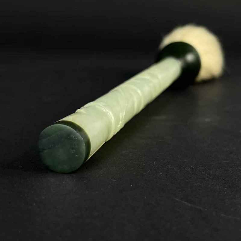 清乾隆 白玉竹节纹毛笔 - 图7