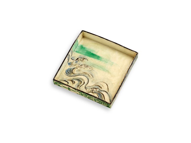 A set of ten enamelled stoneware dishes, Signed on the base Kenzan (Ogata Kenzan, 1663-1743), Kenzan ware, Kyoto, Edo period, 18th century | 尾形乾山　色絵絵替角皿　10各　江戸時代中期　18世紀前半 - 图24