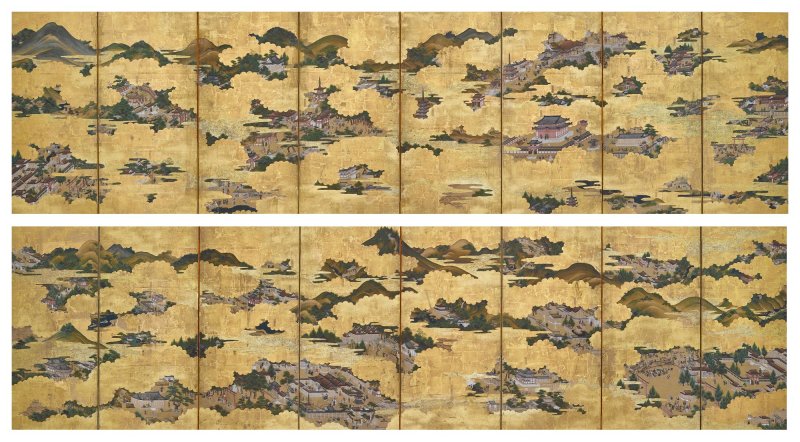 Anonymous, Scenes in and around the Capital (Rakuchu rakugai zu), Edo period, 17th century | 洛中洛外図屏風　江戸時代前期　17世紀 - 图1
