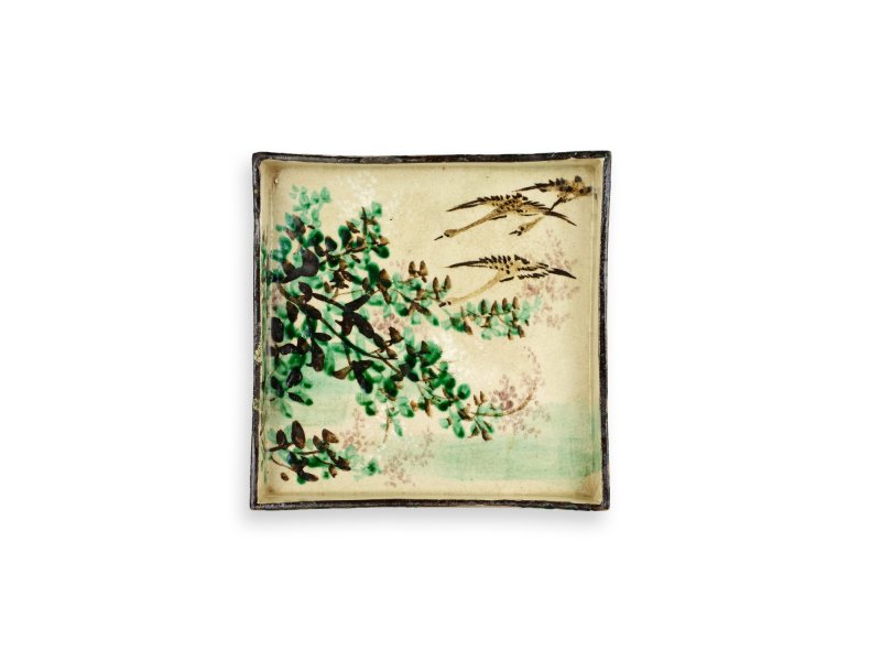 A set of ten enamelled stoneware dishes, Signed on the base Kenzan (Ogata Kenzan, 1663-1743), Kenzan ware, Kyoto, Edo period, 18th century | 尾形乾山　色絵絵替角皿　10各　江戸時代中期　18世紀前半 - 图10