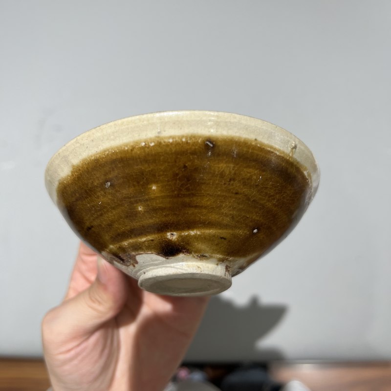 明代 白覆轮酱釉茶盏 - 图8