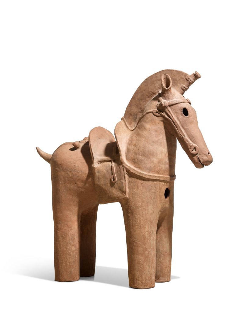 A Haniwa model of a horse, Kofun period, 5th – 6th century | 埴輪　飾り馬　古墳時代後期　5～6世紀 - 图1