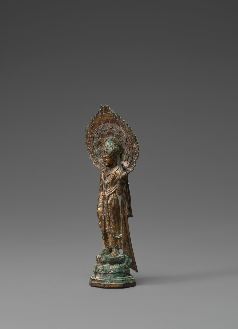 隋/唐初 六/七世紀 鎏金銅觀音立像  SUI-EARLY TANG DYNASTY, 6TH-7TH CENTURY - 图3