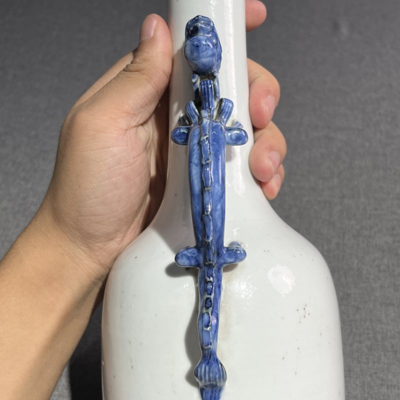 清晚期青花和合二仙摇铃尊 - 图9
