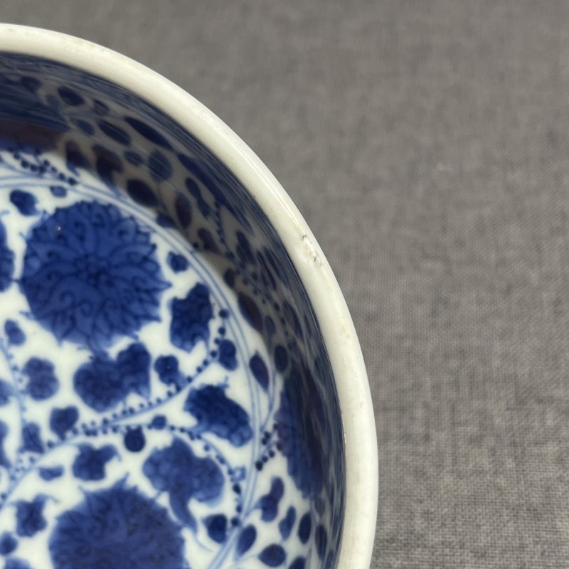 清雍正青花花卉纹盘 - 图11