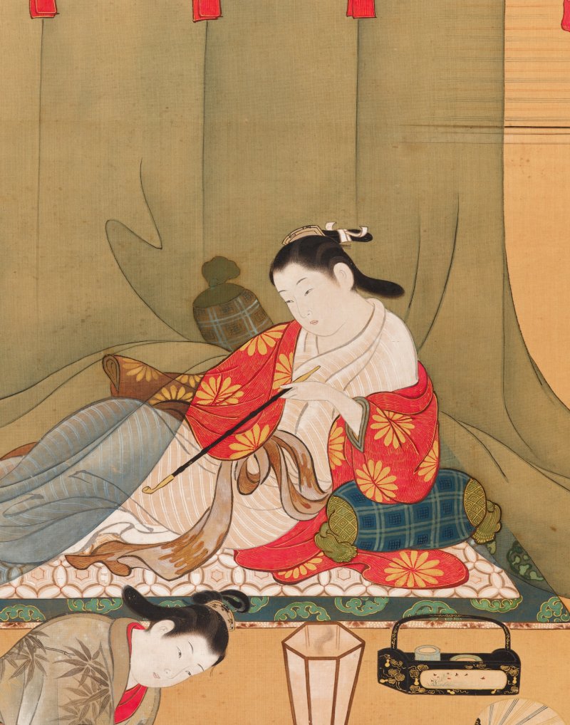 Nishikawa Sukenobu (1671-1750), Courtesan under a mosquito net, Edo period, early 18th century | 西川祐信　蚊帳美人図　江戸時代中期　18世紀前半 - 图3