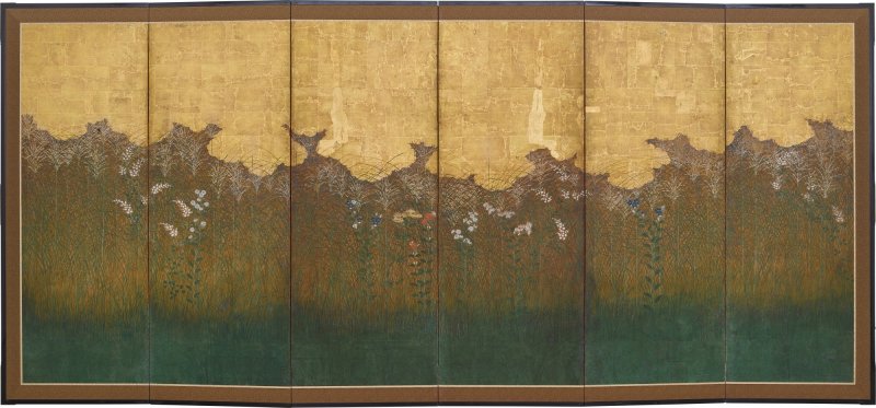Anonymous, Moon over Musashi Moor, Edo period, early 17th century | 武蔵野図屏風　江戸時代前期　17世紀初頭 - 图8