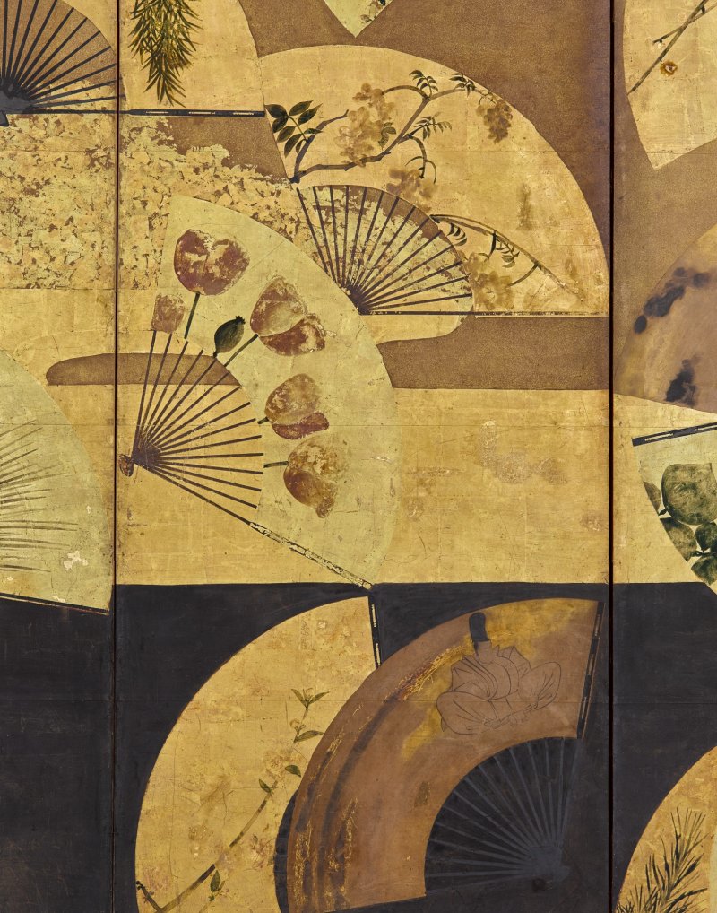 Anonymous, Scattered fans, Sealed I’nen, Edo period, 17th century | 扇面散図屏風　伊年印　江戸時代前期　17世紀 - 图4