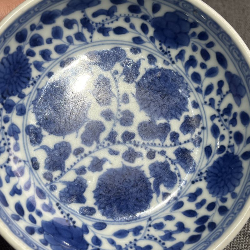 清雍正青花花卉纹盘 - 图12