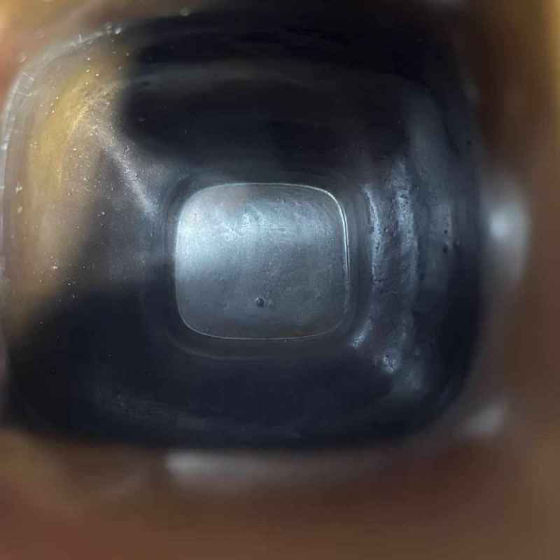 清 紫金釉螭龙耳弦纹瓶 - 图8