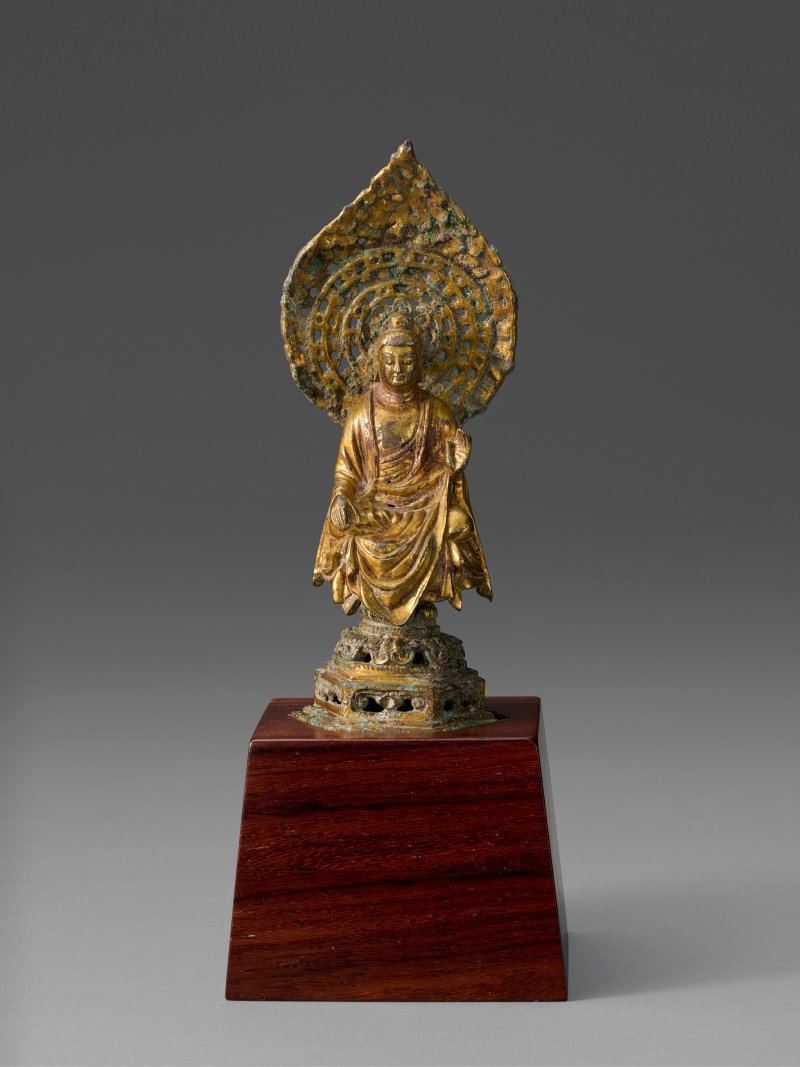 唐 鎏金銅佛坐像  TANG DYNASTY (AD 618-907) - 图1