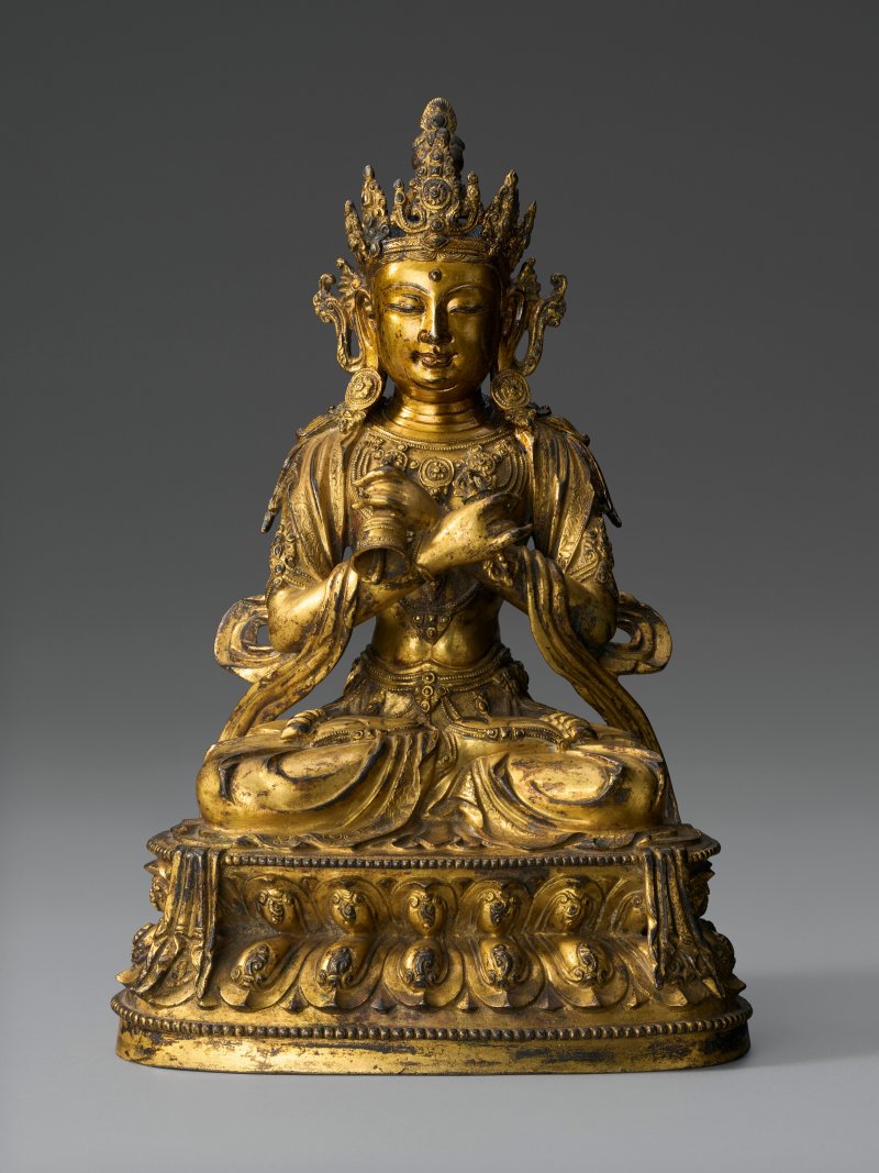 明十五世紀 鎏金銅金剛總持坐像  MING DYNASTY, 15TH CENTURY - 图1